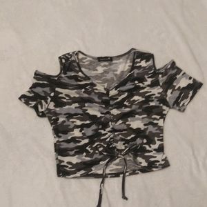 Yemaya Inc Camo Crop-top